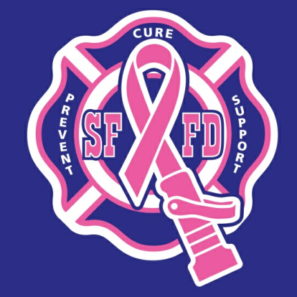 Firefighters for a Cure - PINK PURPLE STICKER 1