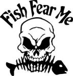 Fish Fear Me Diecut Decal