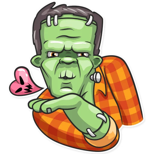franky the monster_cartoon sticker 2