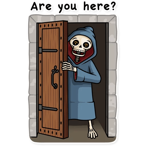 friendly death_grim reaper sticker 29