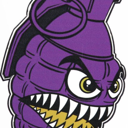 Grenade 4 Chomper Sticker purple