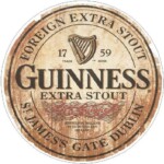Guinness Round Label Decal
