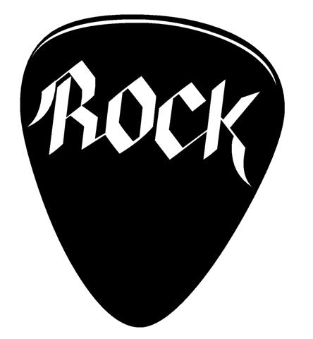 Guitar Pick ROCK Die Cut Decal