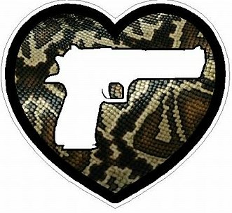 HAND GUN IN HEART FILLS skin snake