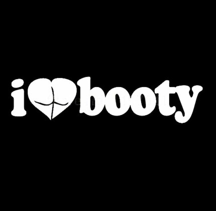 I-Heart-Booty-funny guy sticker