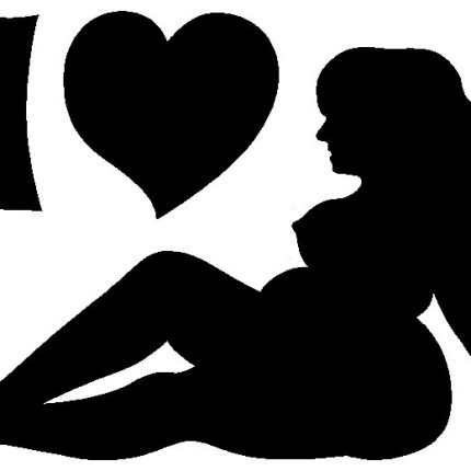 I Love Large Girls Sticker