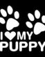 I Love My Puppy Diecut Vinyl Decal