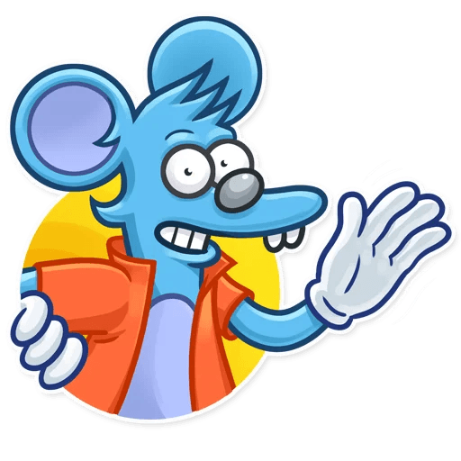 itchy and scratchy funny cartoon sticker 5
