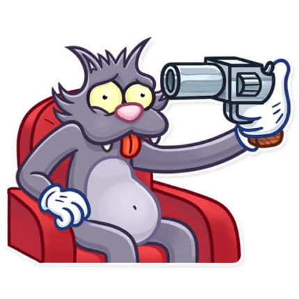 itchy and scratchy funny cartoon sticker 9
