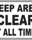 Keep Area Clear Signs and Decals 09