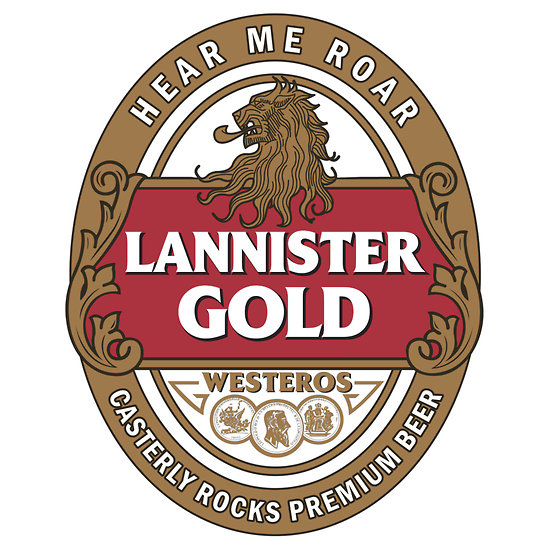 Lannister Gold Game Of Thrones Beer Logo Sticker