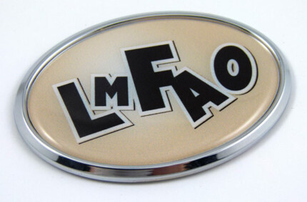 LMFAO Oval 3D Adhesive Car Emblem