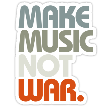make music not war sticker