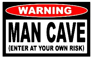 Man Cave Sticker set