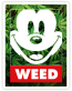mickey face weed sticker