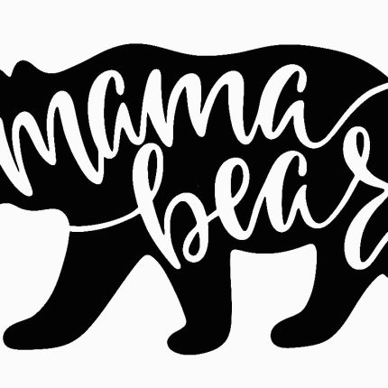 MOMMA BEAR CHICK DECAL BEAR SHAPE 33