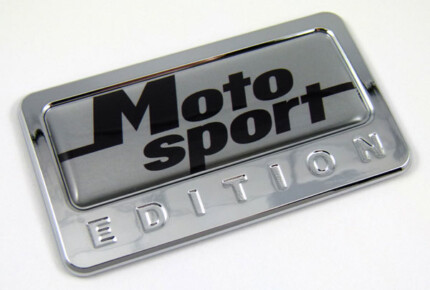 moto sport special edition adhesive chrome emblem