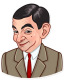 mr bean show funny car sticker 11