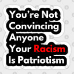 NOT CONVINCING ANYONE ANTI RACISM STICKER