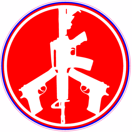 Peace-Gun-Red-White-Blue-Circle-Sticker