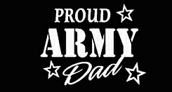 PROUD Military Stickers ARMY DAD
