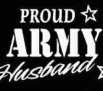 PROUD Military Stickers ARMY HUSBAND