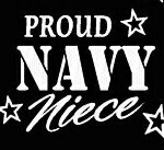 PROUD Military Stickers NAVY NIECE