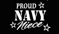 PROUD Military Stickers NAVY NIECE