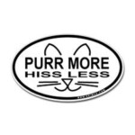 purr more oval cat decal