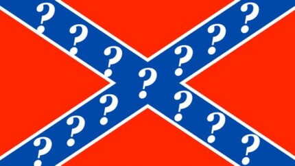 question rebel flag sticker
