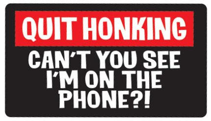 Quit Honking Funny Stickers