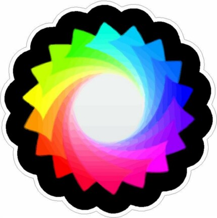 Rainbow Swirl Color Sticker