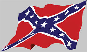 rebel flag waving sticker