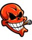 red skull with cigar