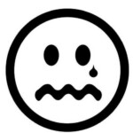 SAD SIMEY FACE DIE CUT DECAL