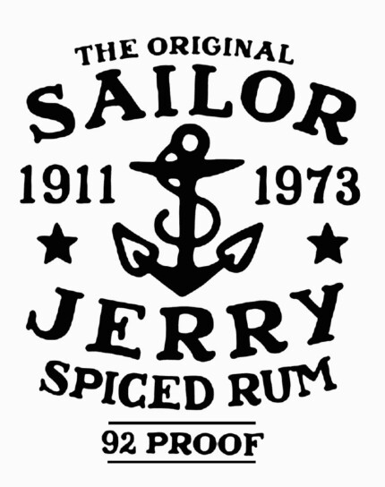 Sailor Jerry B&W Sticker