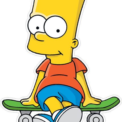 simpsons-bart-SKATE BOARD Sticker 4