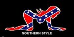 southern style rebel flag girl