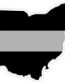 thin silver line OHIO STICKER
