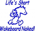 Wakeboard Naked Diecut Decal