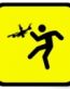 warning drones square sticker