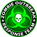 Zombie Outbreak Response Team Green Circle Sticker