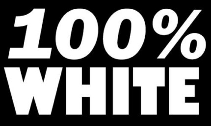 100-percent white-vinyl decal