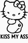 1316 - Hello K Kiss My Ass Decal