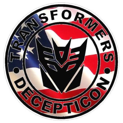 1 BADGE DECAL Flag Fill Decepticon - Circular