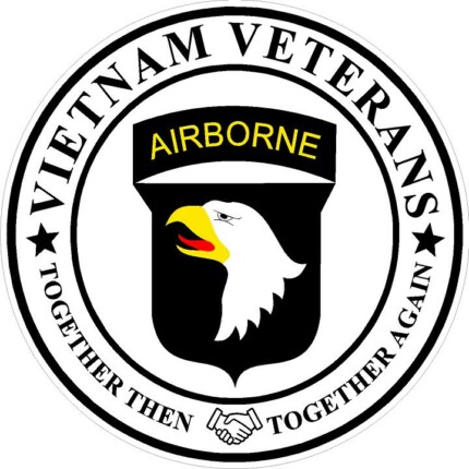 AIRBORN Vietnam Veterans Circular Sticker