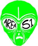 AREA 51 Alien Face Sticker