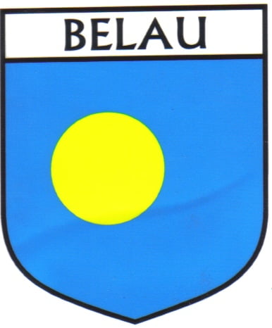 Belau Flag Crest Decal Sticker