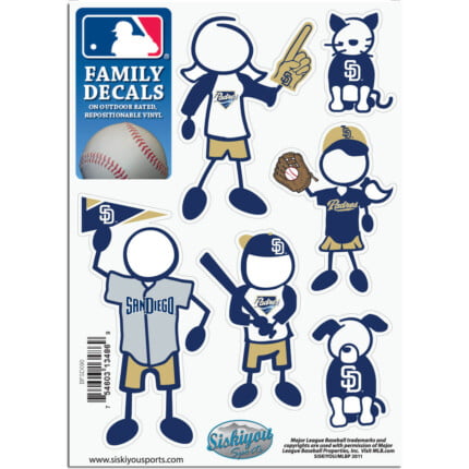 Padres Stick Family Decal Pack