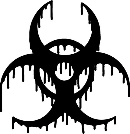 biohazard dripping Die Cut Decal